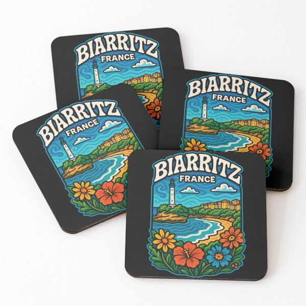 Item preview, Biarritz France Trippy Art Travel designed and sold by TomFrontierArt.