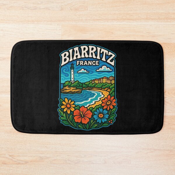Item preview, Biarritz France Trippy Art Travel designed and sold by TomFrontierArt.