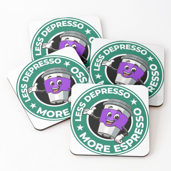 Item preview, Less Depresso More Espresso – Funny Coffee Design designed and sold by masked-mumbler.
