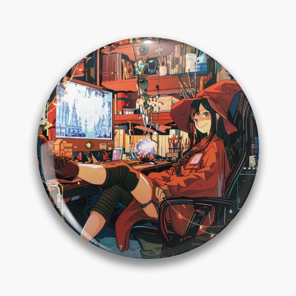 Item preview, Witch Gamer Room Cozy Aesthetic Fantasy Art Print designed and sold by ChaosCutie.