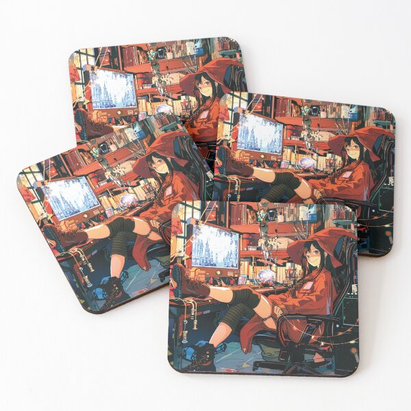 Item preview, Witch Gamer Room Cozy Aesthetic Fantasy Art Print designed and sold by ChaosCutie.