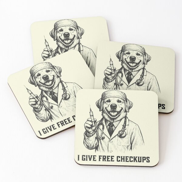 Item preview, Funny Dog Doctor Trust Me Free Checkups Veterinary Humor T-Shirt designed and sold by Negisandeep studio.
