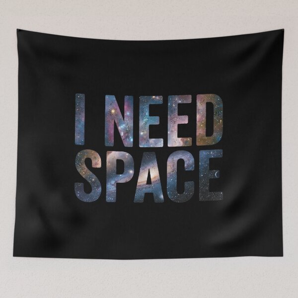 Item preview, I Need Space Galaxy Text Typography Introvert designed and sold by Fenay Designs.