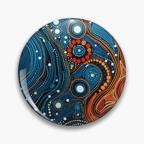 Item preview, Aboriginal Inspired Dot Art - The Serenity Of Water And Lava designed and sold by GrinGalore.