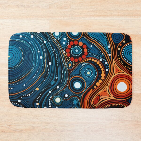 Item preview, Arte de puntos de inspiración aborigen: la serenidad del agua y la lava. designed and sold by GrinGalore.