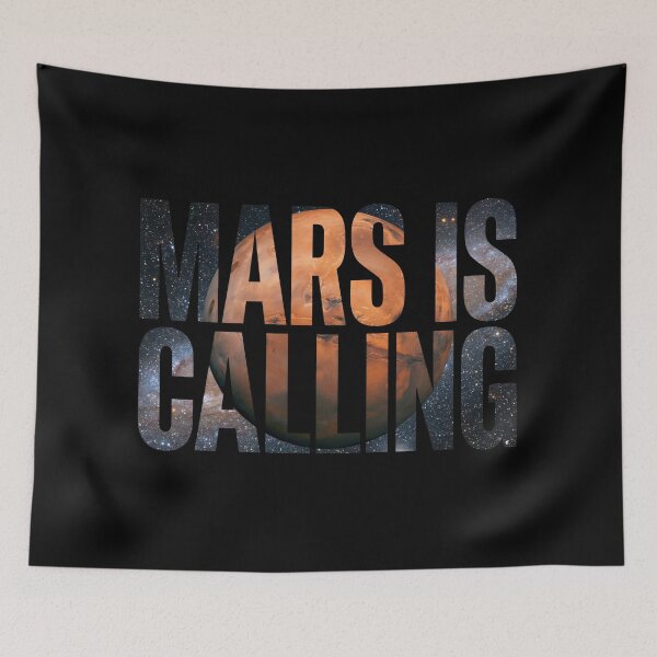 Item preview, Mars Is Calling Planet Typography Space Exploration designed and sold by Fenay Designs.