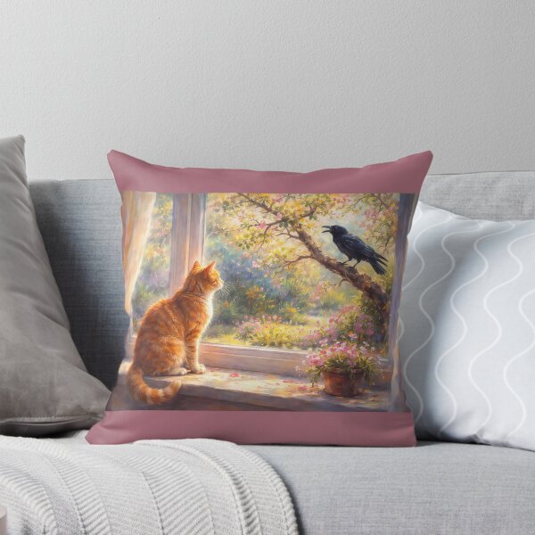 Item preview, Cat and Crow by the Window designed and sold by cuprum.