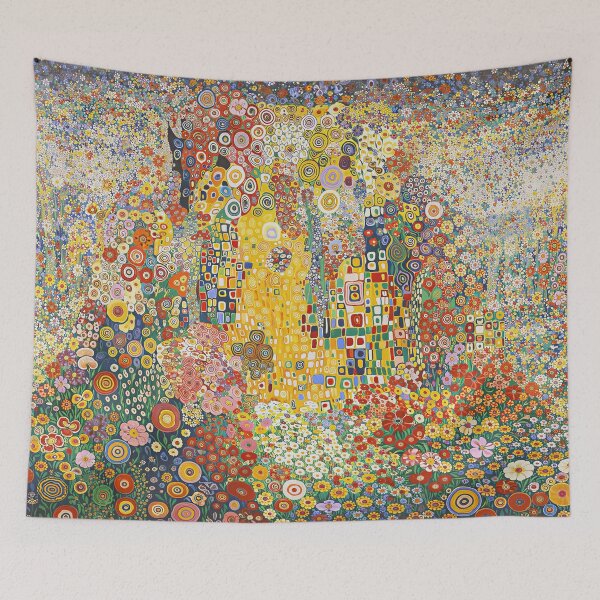 Item preview, Gustav Klimt The Kiss Floral designed and sold by maniacfitness.