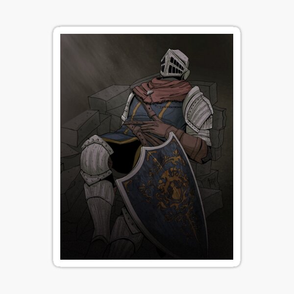PERSONNAGE A L EPEE N°2 . STICKER AUTOCOLLANT POSTER A4 JEUX VIDEO DARK SOULS 