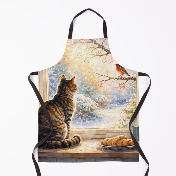 Item preview, Cat Watching a Winter Scene designed and sold by cuprum.