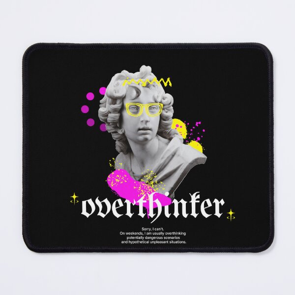 Item preview, Overthinker Acid Graphic Statue - Funny Weekend Plans Meme designed and sold by Tattyarts.