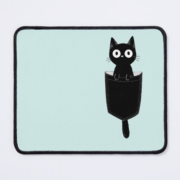Item preview, Pocket Mystery Cat – Minimalist Black Kitty Design designed and sold by MWSailingClub.
