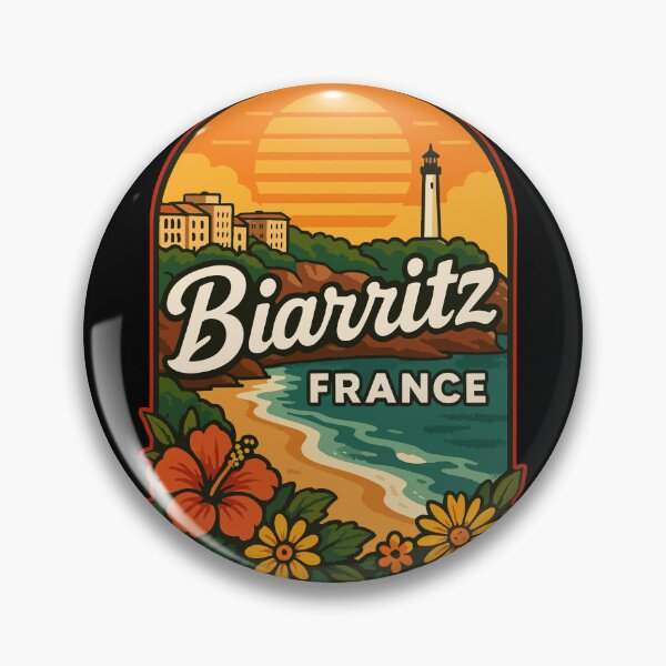 Item preview, Biarritz France Retro Travel designed and sold by TomFrontierArt.