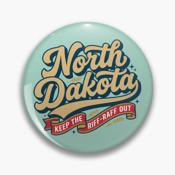 Item preview, Vintage North Dakota Keep The Riff-Raff Out Retro Script designed and sold by Cozy-Old-Pub.