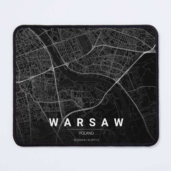 Item preview, Warsaw Map Print | Minimalist Noir City Map | Warsaw Wall Art Poster designed and sold by Lovely Maps.