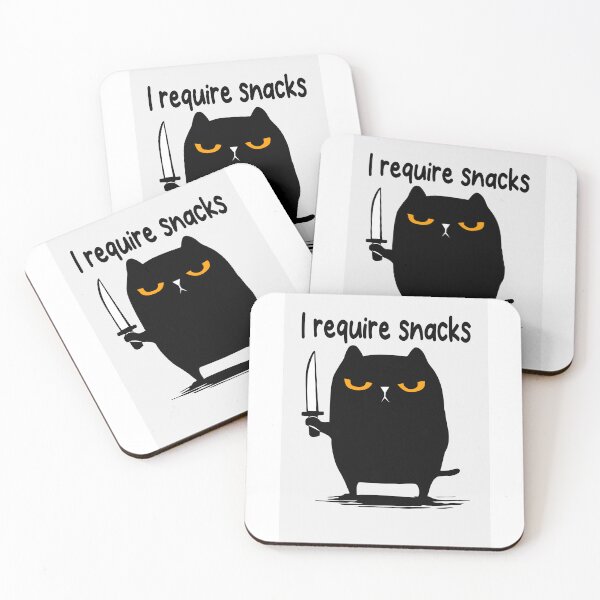 Item preview, Require Snacks Cat Meme Funny  designed and sold by PurrfectHome.