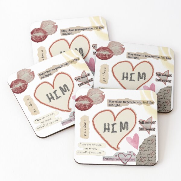 Item preview, Romantic Collage Love Aesthetic Him Heart Quote Design designed and sold by SeaShellwhispers.