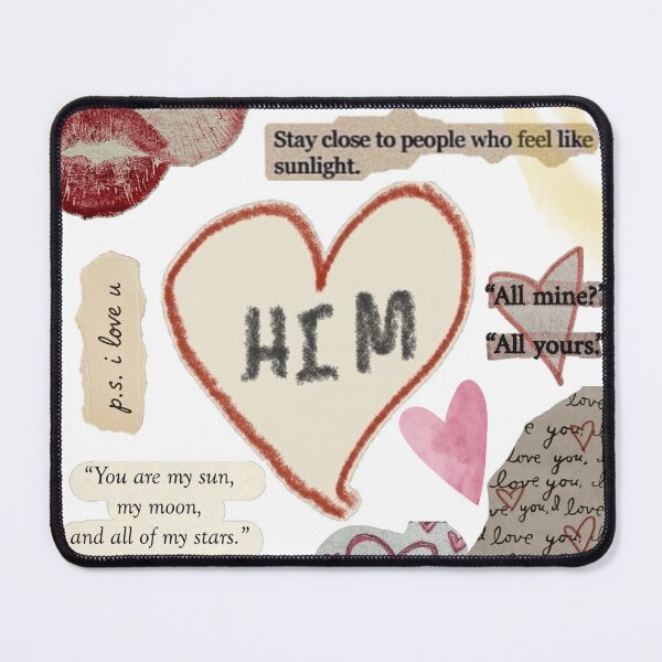 Item preview, Romantic Collage Love Aesthetic Him Heart Quote Design designed and sold by SeaShellwhispers.