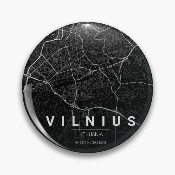 Item preview, Vilnius Map Print | Minimalist Noir City Map | Vilnius Wall Art Poster designed and sold by Lovely Maps.