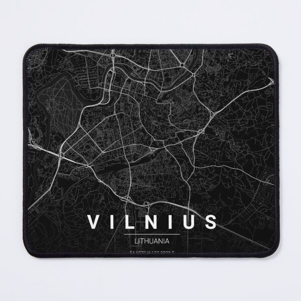 Item preview, Vilnius Map Print | Minimalist Noir City Map | Vilnius Wall Art Poster designed and sold by Lovely Maps.