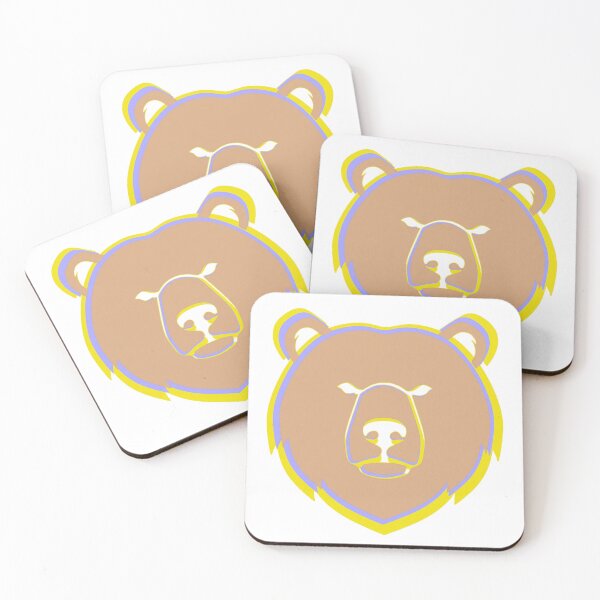 Item preview, Stylized bear head in modern contrasting colors graphic designed and sold by AdCoL.