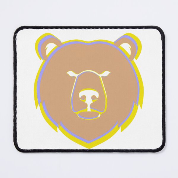 Item preview, Stylized bear head in modern contrasting colors graphic designed and sold by AdCoL.