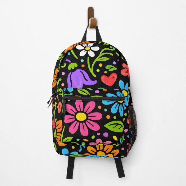 Item preview, Colorful Kawaii Floral Pattern – Cute Flowers & Hearts Doodle Design designed and sold by blankTeeShirt.