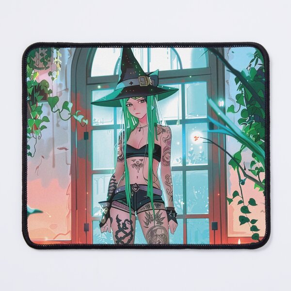 Item preview, Alt Witch Aesthetic Tattooed Witch Fantasy Art Print designed and sold by ChaosCutie.