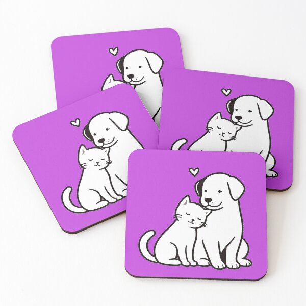 Item preview, Minimalist Cat and Dog Love Line Art designed and sold by MWSailingClub.