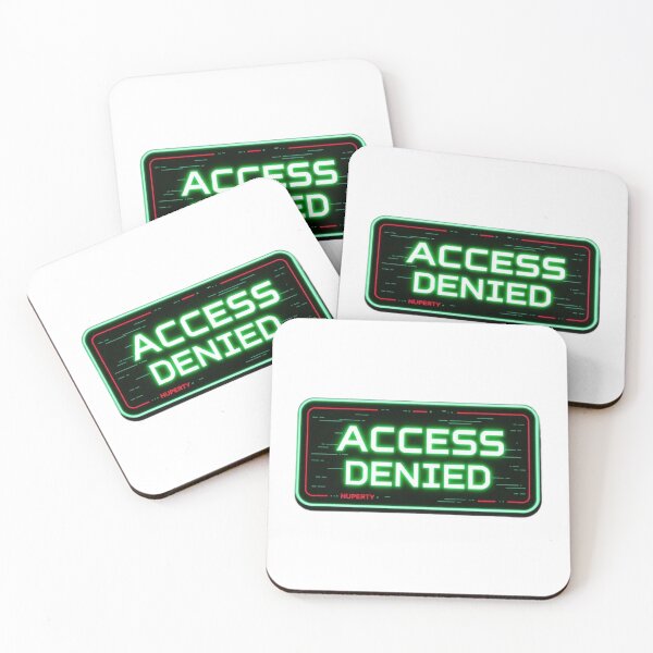 Item preview, Access Denied Neon Sticker – Cyberpunk Hacker Glitch Y2K Tech Aesthetic designed and sold by WorkVibe Studio.