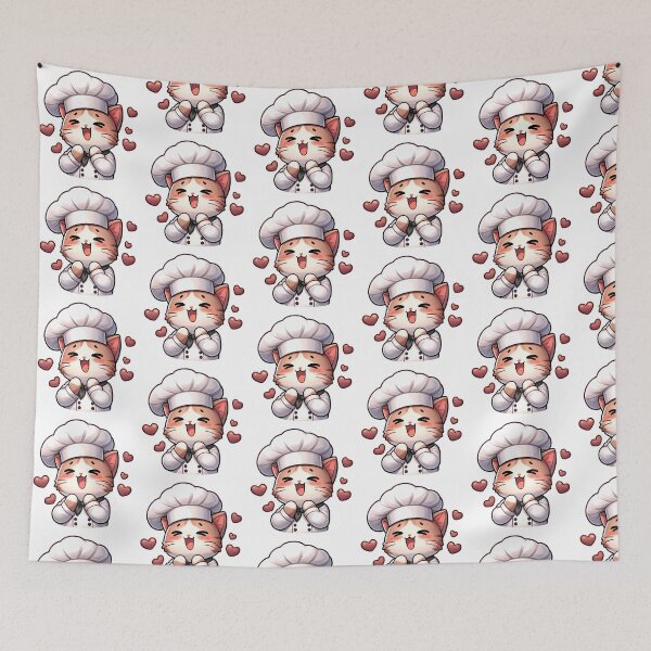 Item preview, funny cat cook in love  designed and sold by AmmarSherJaan.