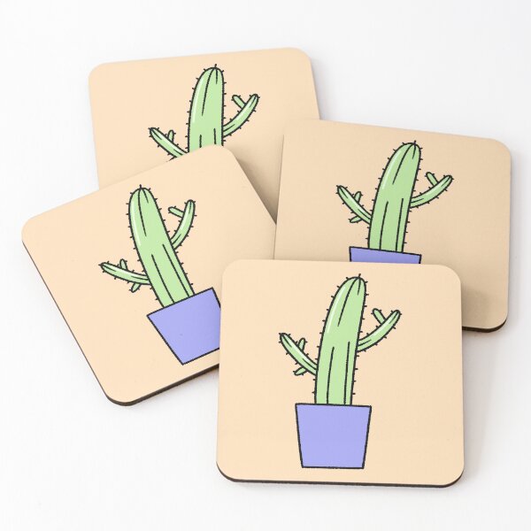 Item preview, Cute hand-drawn cactus in a purple pot illustration designed and sold by ubborn.