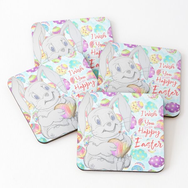 Item preview, Happy Easter  - Mushy Eyes Loving Rabbit  (Original Art Drawing by ACCI)  designed and sold by VanyssaGraphics.