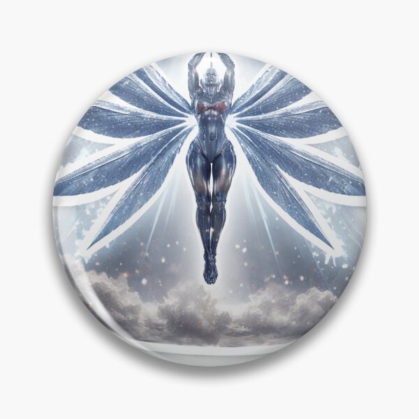 Item preview, Celestial Blue Winged Angel Goddess Art designed and sold by Farheen786.