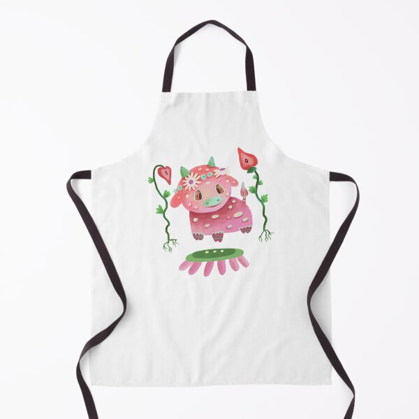 Item preview, Cottagecore Strawberry Alien Cow Illustration designed and sold by FaliushART.