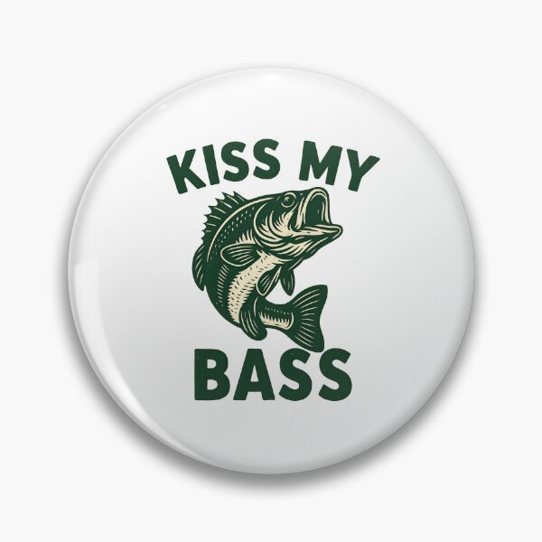 Item preview, Kiss My Bass Funny Design – Hilarious Fish Pun designed and sold by PandaTShirtShop.