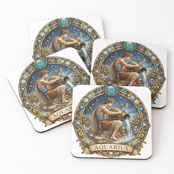 Item preview, Aquarius Zodiac Sign – Mystical Water Bearer Astrology Design designed and sold by Karszul.