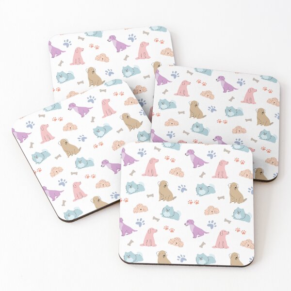 Item preview, Pastel Colorful Dog Breeds Pattern. designed and sold by KojourinArt.