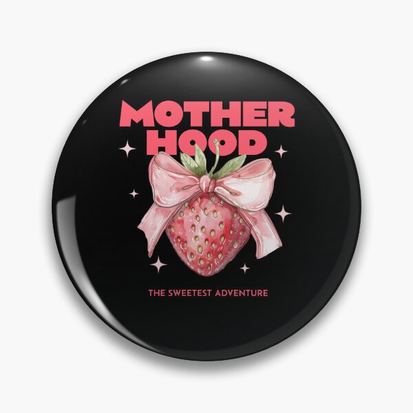 Item preview, Motherhood The Sweetest Adventure Strawberry And Coquette Bow designed and sold by KAWKAW-DRHM.