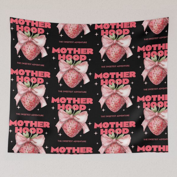 Item preview, Motherhood The Sweetest Adventure Strawberry And Coquette Bow designed and sold by KAWKAW-DRHM.