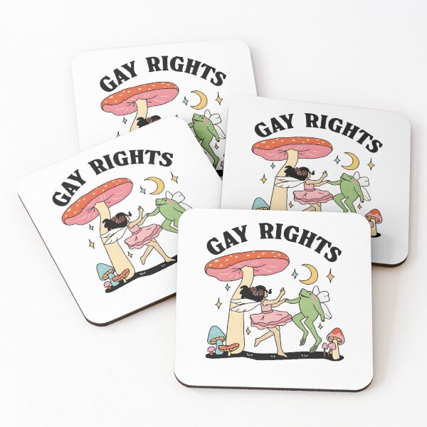 Item preview, Gay Rights Mushroom Fairy Frog LGBTQ Equality Human Rights designed and sold by KAWKAW-DRHM.