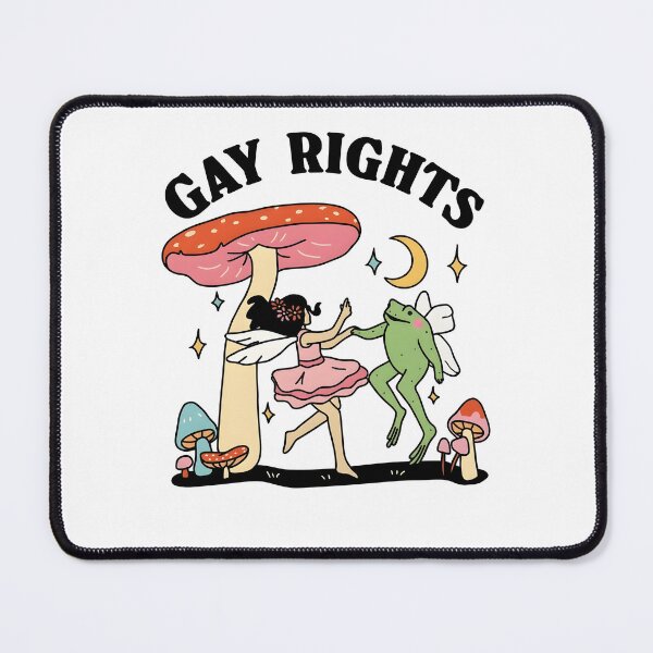 Item preview, Gay Rights Mushroom Fairy Frog LGBTQ Equality Human Rights designed and sold by KAWKAW-DRHM.