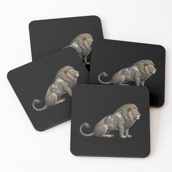 Item preview, World Heritage Lion - Intricate Multi-Cultural Tattoo Masterpiece designed and sold by EARTH PEOPLE.