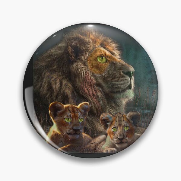 Item preview, Majestic Lion with Cubs designed and sold by Patricia Brown.