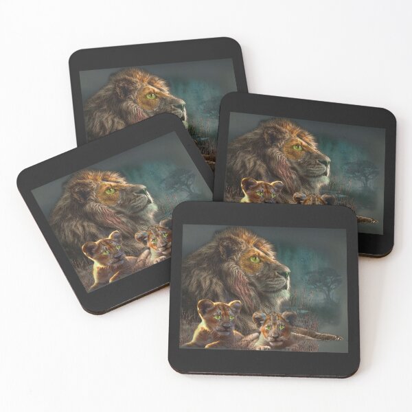 Item preview, Majestic Lion with Cubs designed and sold by Patricia Brown.