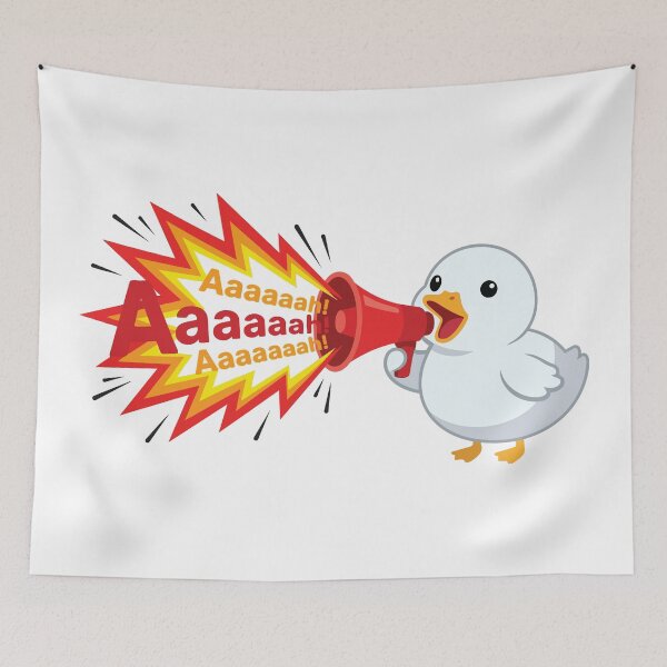 Item preview, Cute But Deafening Screaming Call Duck Meme designed and sold by Petzzz.