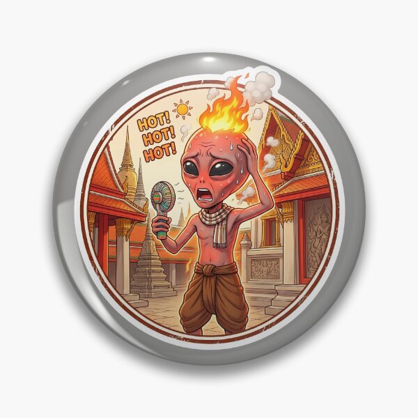 Item preview, Funny Alien Melting in Thailand Heat designed and sold by Sunkhung.