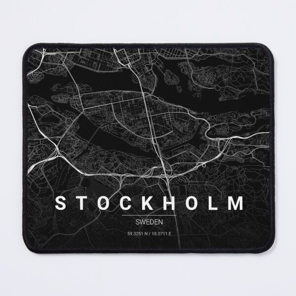 Item preview, Stockholm Map Print | Minimalist Noir City Map | Stockholm Wall Art Poster designed and sold by Lovely Maps.