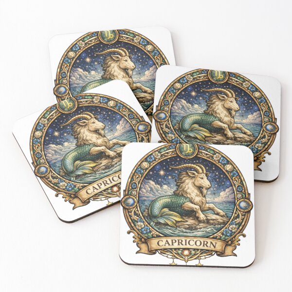 Item preview, Capricorn Zodiac Sea Goat – Celestial Mythical Illustration  designed and sold by Karszul.