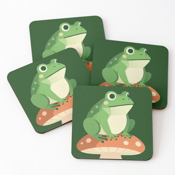 Item preview, Whimsical Frog on Mushroom – Nature Fantasy Design designed and sold by Dogandesighn.